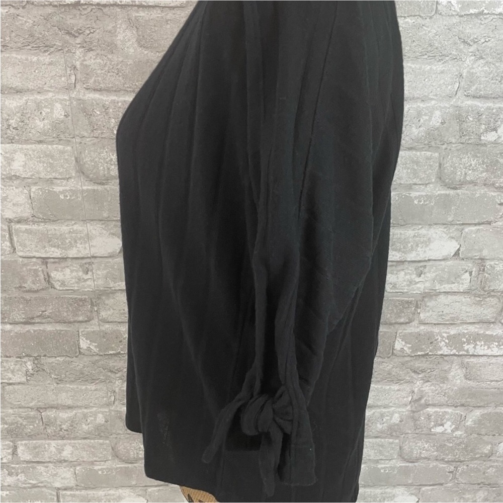 Bobeau Ribbed Black Top - Picture 3 of 5